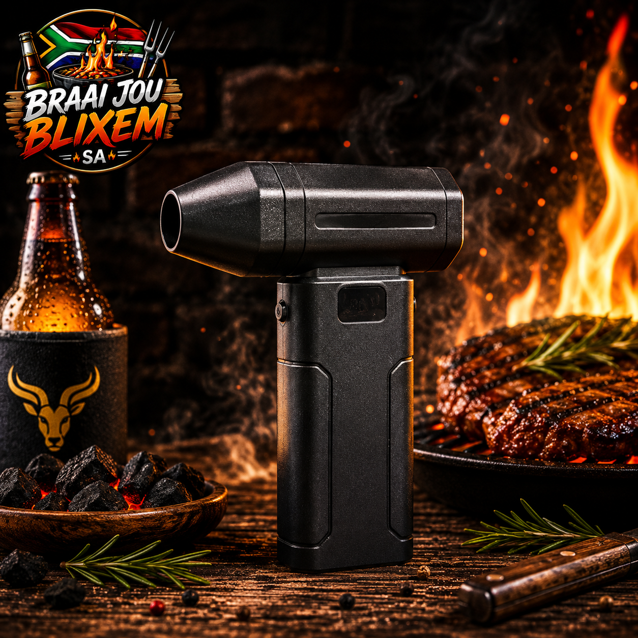 Braai Jou Blixem Vuur Waaier TM – Die Ultieme Braai Waaier