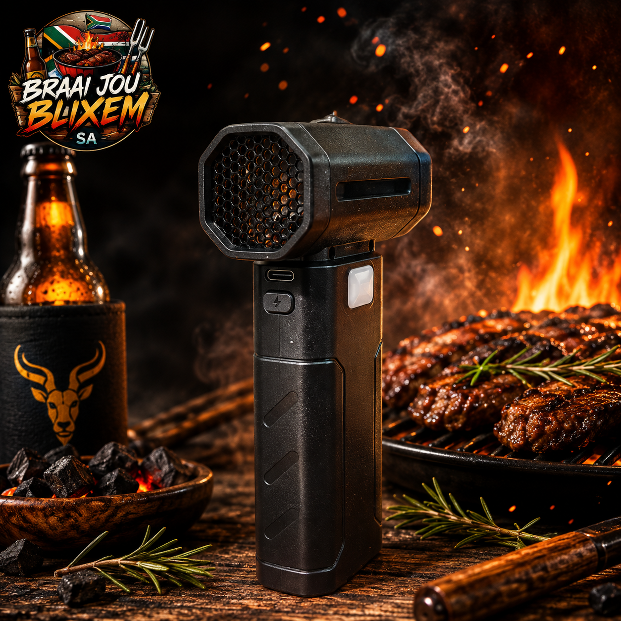 Braai Jou Blixem Vuur Waaier TM – Die Ultieme Braai Waaier